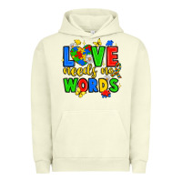 Pigment Pistachio love needs no words Urban Hoodie - JahusDesignShop