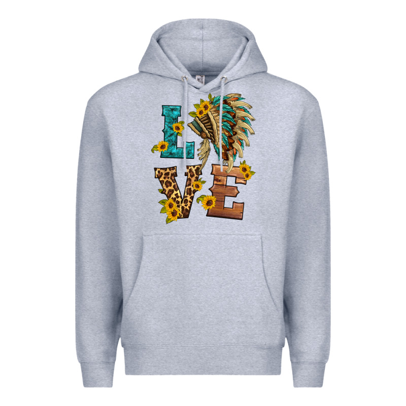 Love Indian Headdress Premium Hoodie by HRA Design Shop | Teevron