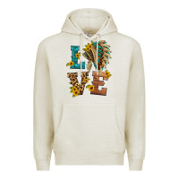 Oatmeal Heather love indian headdress Premium Hoodie - HRA Design Shop