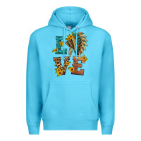 Ocean Blue love indian headdress Premium Hoodie - HRA Design Shop