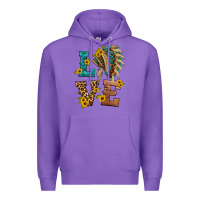 Purple love indian headdress Premium Hoodie - HRA Design Shop