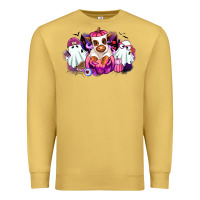 Antique Gold Halloween ghost Heifer Premium Sweatshirt - RanaPortraitStore