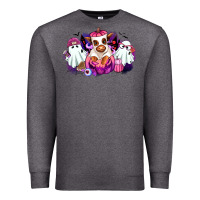 Charcoal Heather Halloween ghost Heifer Premium Sweatshirt - RanaPortraitStore