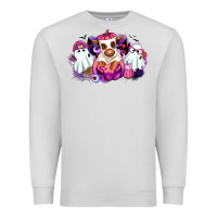 Dove Grey Halloween ghost Heifer Premium Sweatshirt - RanaPortraitStore