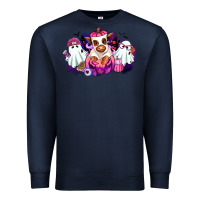 Navy Halloween ghost Heifer Premium Sweatshirt - RanaPortraitStore