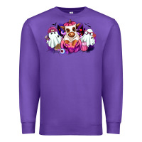 Purple Halloween ghost Heifer Premium Sweatshirt - RanaPortraitStore