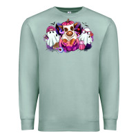 Seafoam Halloween ghost Heifer Premium Sweatshirt - RanaPortraitStore