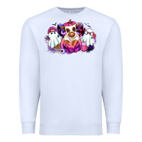 White Halloween ghost Heifer Premium Sweatshirt - RanaPortraitStore