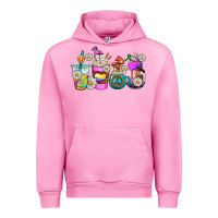 Fuchsia Pink hippie coffee cups Urban Hoodie - AdoDesignShop