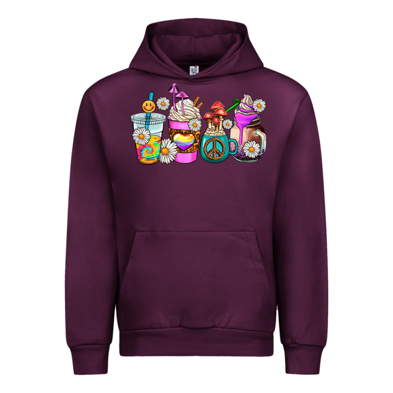 Hippie Coffee Cups Urban Hoodie by AdoDesignShop | Teevron