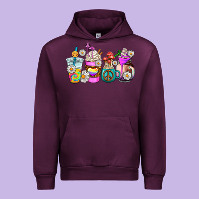 Hippie Coffee Cups Urban Hoodie Designed By Adodesignshop