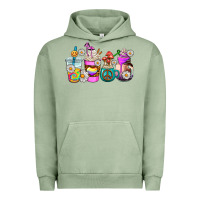 Pigment Oil Green hippie coffee cups Urban Hoodie - AdoDesignShop