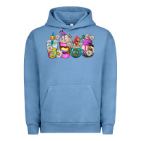Pigment Pebble Blue hippie coffee cups Urban Hoodie - AdoDesignShop