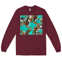 Burgundy cheetah cowhide tumbler Long Sleeve Tee - BarkalooDesign
