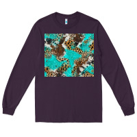 Plum cheetah cowhide tumbler Long Sleeve Tee - BarkalooDesign
