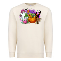 Sandshell Halloween ghost and jack o lantern Premium Sweatshirt - RanaPortraitStore