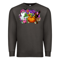Smoke Halloween ghost and jack o lantern Premium Sweatshirt - RanaPortraitStore