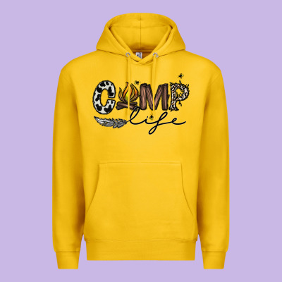 Camp Life Premium Hoodie Designed By Cowhidedigitalart
