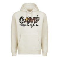 Oatmeal Heather camp life Premium Hoodie - CowhideDigitalArt