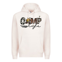 Pale Pink camp life Premium Hoodie - CowhideDigitalArt