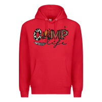 Red camp life Premium Hoodie - CowhideDigitalArt
