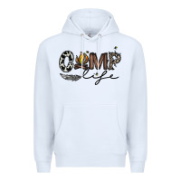 White camp life Premium Hoodie - CowhideDigitalArt