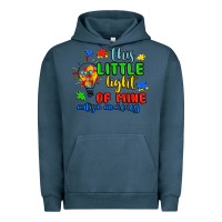 Pigment Midnight Navy this little light of mine autism awareness Urban Hoodie - JahusDesignShop