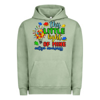 Pigment Oil Green this little light of mine autism awareness Urban Hoodie - JahusDesignShop