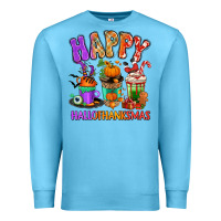 Ocean Blue Happy Hallothanksmas coffee cups Premium Sweatshirt - RanaPortraitStore