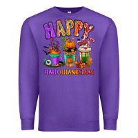 Purple Happy Hallothanksmas coffee cups Premium Sweatshirt - RanaPortraitStore