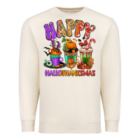 Sandshell Happy Hallothanksmas coffee cups Premium Sweatshirt - RanaPortraitStore