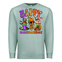 Seafoam Happy Hallothanksmas coffee cups Premium Sweatshirt - RanaPortraitStore
