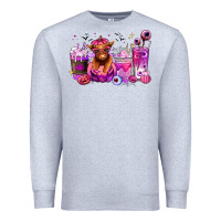 Heather Grey Halloween Heifer coffee cups Premium Sweatshirt - RanaPortraitStore