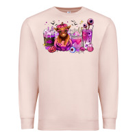 Pale Pink Halloween Heifer coffee cups Premium Sweatshirt - RanaPortraitStore