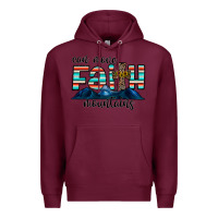 Burgundy can move faith mountains Premium Hoodie - CowhideDigitalArt
