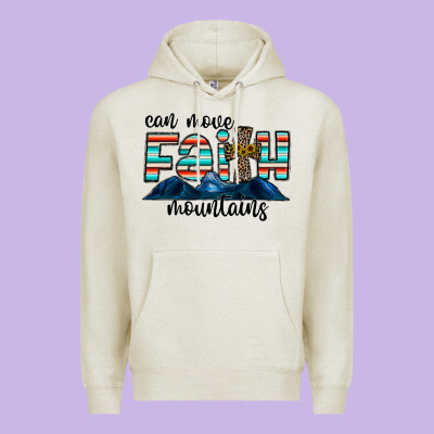 Can Move Faith Mountains Premium Hoodie Designed By Cowhidedigitalart