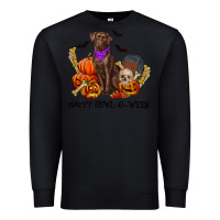 Black Happy Howl-o-ween Premium Sweatshirt - RanaPortraitStore