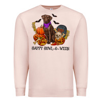 Pale Pink Happy Howl-o-ween Premium Sweatshirt - RanaPortraitStore