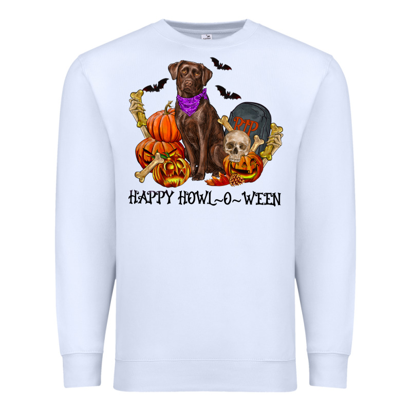 Happy Howl-o-ween Premium Sweatshirt by RanaPortraitStore | Teevron