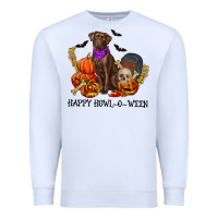 White Happy Howl-o-ween Premium Sweatshirt - RanaPortraitStore