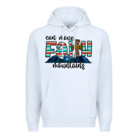 White can move faith mountains Premium Hoodie - CowhideDigitalArt