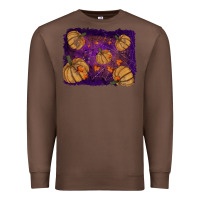 Chestnut Halloween Pumpkin Cobweb Background Premium Sweatshirt - RanaPortraitStore