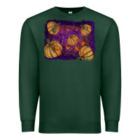 Sports Green Halloween Pumpkin Cobweb Background Premium Sweatshirt - RanaPortraitStore