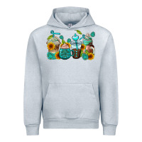 Heather Grey gemstone coffee cups Urban Hoodie - AdoDesignShop