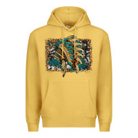 Antique Gold indian headdress with background Premium Hoodie - HRA Design Shop
