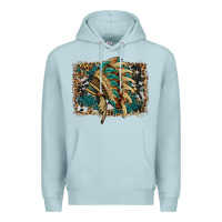 Blue Mist indian headdress with background Premium Hoodie - HRA Design Shop