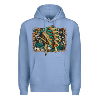 Colony Blue indian headdress with background Premium Hoodie - HRA Design Shop