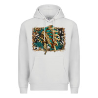 Dove Grey indian headdress with background Premium Hoodie - HRA Design Shop