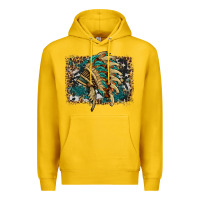 Lemon indian headdress with background Premium Hoodie - HRA Design Shop