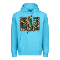 Ocean Blue indian headdress with background Premium Hoodie - HRA Design Shop